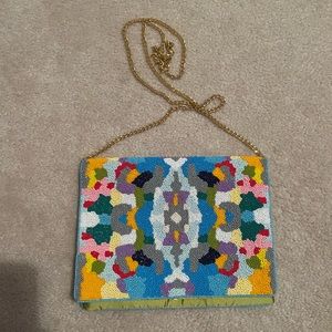 Laura Parks beaded clutch/crossbody